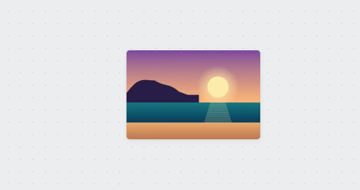 Foto de um pôr do sol adicionada ao quadro do Mappum