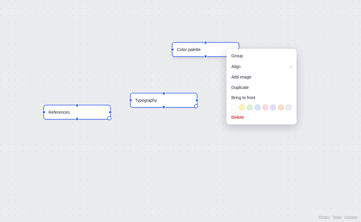Right-click menu showing the Group option