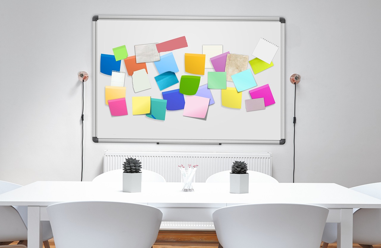 Visual planning board with timeline and scene notes